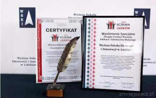 Wyższa Szkoła Ekonomii i Innowacji w Lublinie zdobyła tytuł „Uczelni Liderów 2016” 
